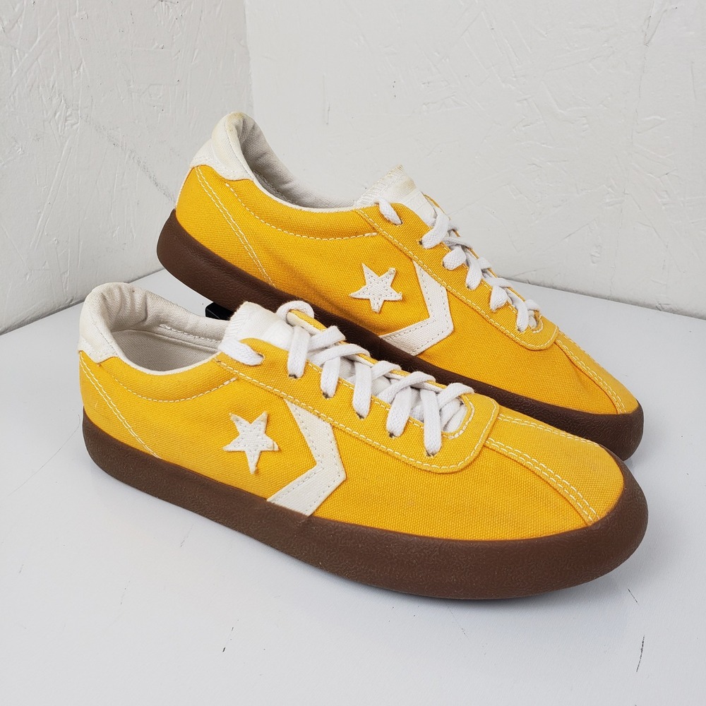 Converse Breakpoint Ox Yellow Canvas Gum‎ Sole Low Top Sneakers Womens 7.5
